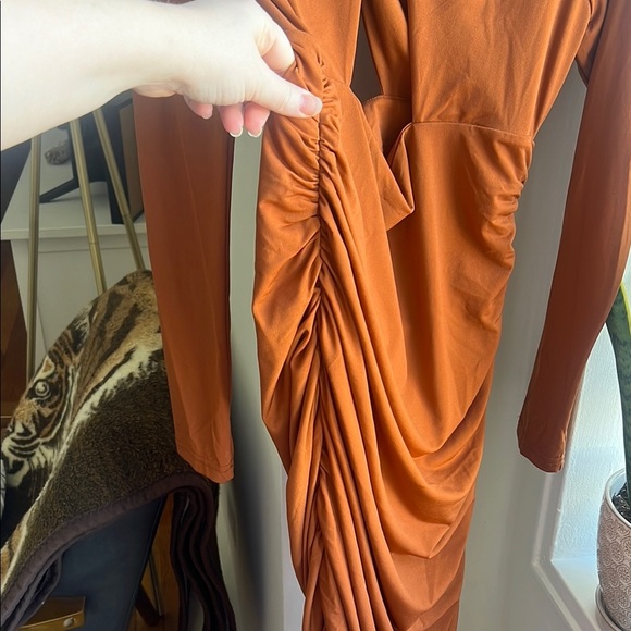 ***NEVER WORN*** Dolan for Anthropologie Chic Brown Long Sleeve‎ Dress - Picture 7 of 10